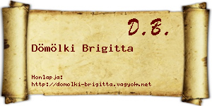 Dömölki Brigitta névjegykártya