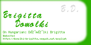 brigitta domolki business card